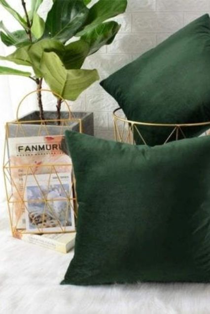 green color sofa cover cushions 1