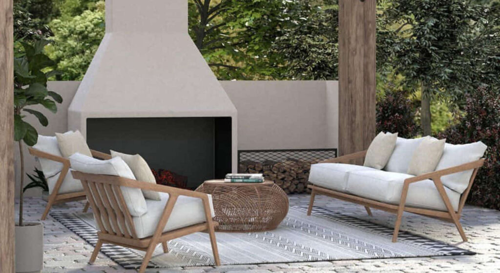 white color outdoor cushions